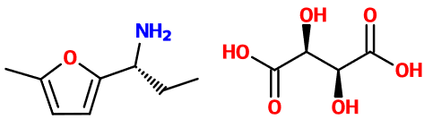(图片) MC010379 (1R)-1-(5-Me-2-furyl)-1-propanamine, D-Tartaric acid